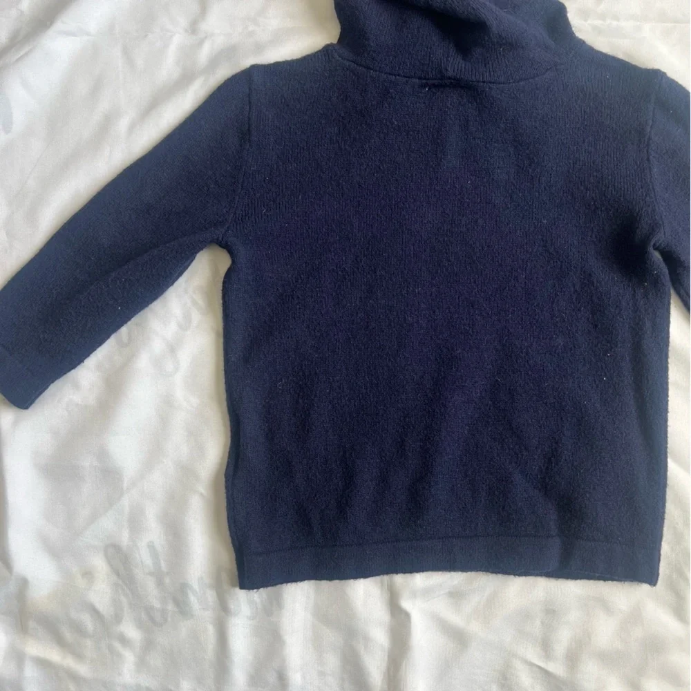 Baby Gap Navy Blue Pullover Sweater with Hood and Long Sleeves Size 12-18 Months